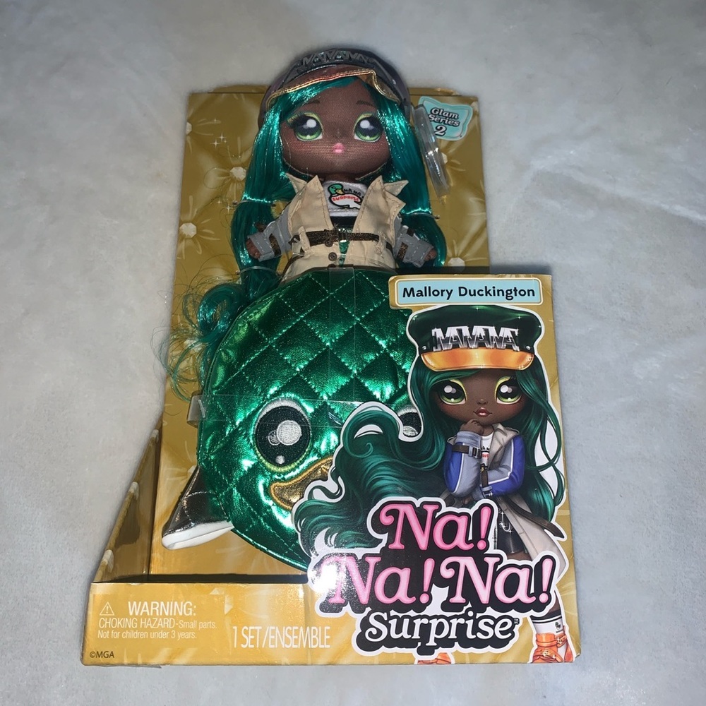 Na Na Na Surprise Mallory Duckington Doll Glam Series 2 Mallard Purse Green New